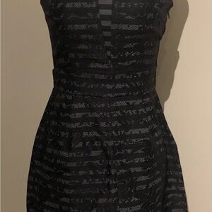 NAF NAF Black and Gray Patterned Mini Dress Size XS